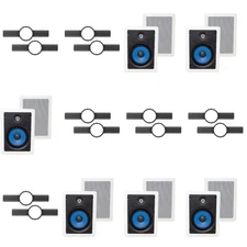 6-Legrand MS3651 3000 Series 6.5" In-Wall Speakers (Pair) + INSTALL KIT (PRE ...