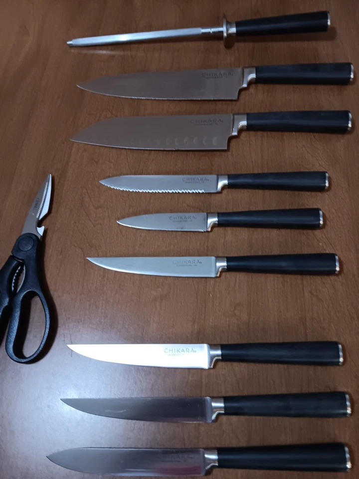 Juego de cuchillos de acero japonés forjado serie Ginsu Gourmet Chikara de 12 piezas Foto 4 de 4