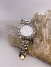 Ladies Rhinestone Bling Fossil Bracelet Watch With New Battery 5-5.5 Wrist