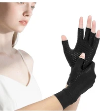 Arthritis Medical Gloves Compression Copper Pain Relief Hand Wrist Support Brace