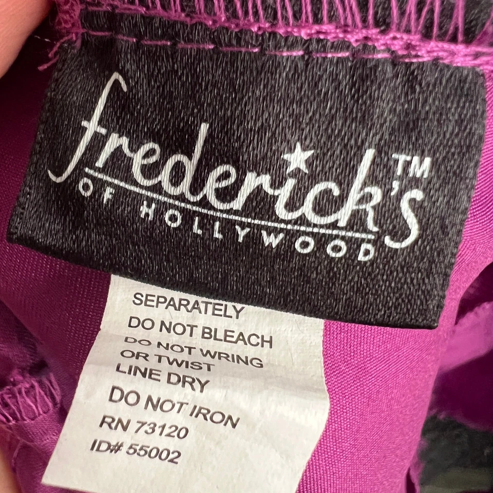 Vestido sin Mangas Vintage Frederick’s of Hollywood Púrpura Encaje Y2K Años 2000 Coqueta Grande Foto 3 de 4