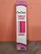 CharCharms Tumbler Straws 6 Pack Pink