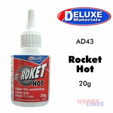 ROKET HOT CA 20g Cyano Super-Thin fast cyanoacrylate glue AD43 Deluxe Materials