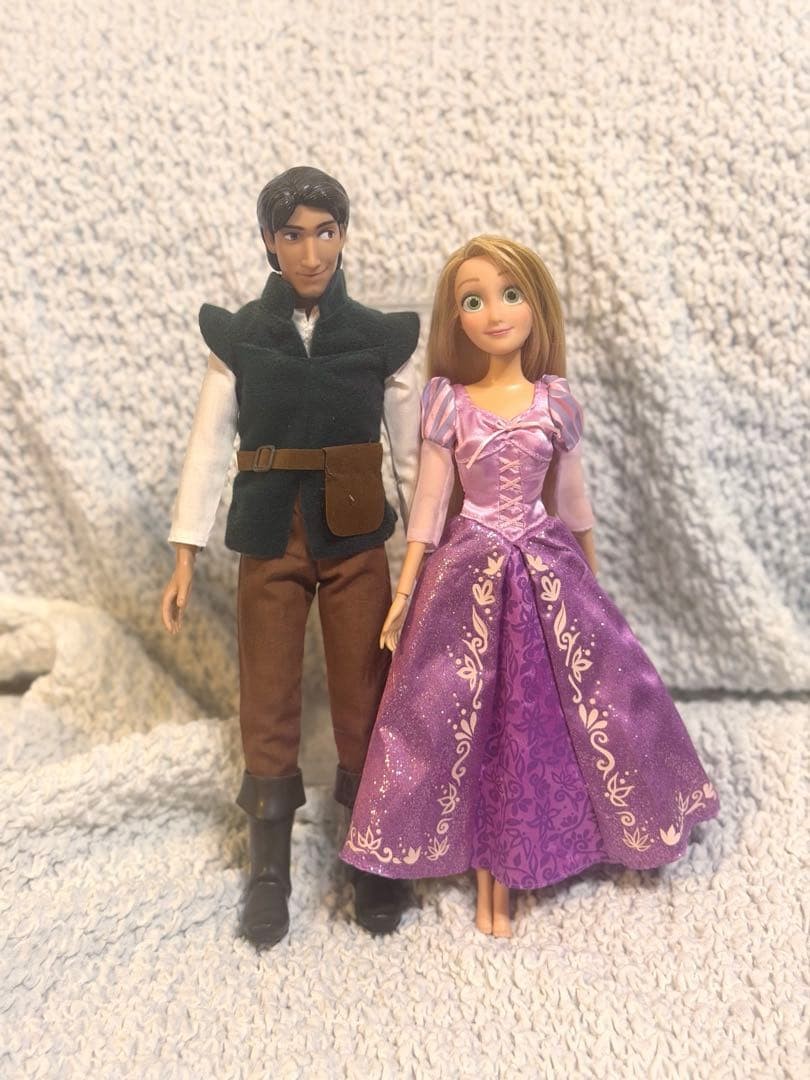 Rapunzel Flynn Rider Doll Set, Disney Classic Repaint, Toys, Kids