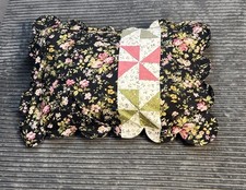 Handmade Floral Scalloped Pillowcase with Patchwork set of 2 standard Size 