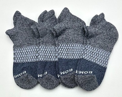 4 Pairs Women's Cushion Tri-Block Ankle socks Size Med Soft Blue BOMBAS NWT