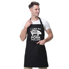 Funny Cooking Aprons for Men - Grilling BBQ Aprons with Pockets - Men's