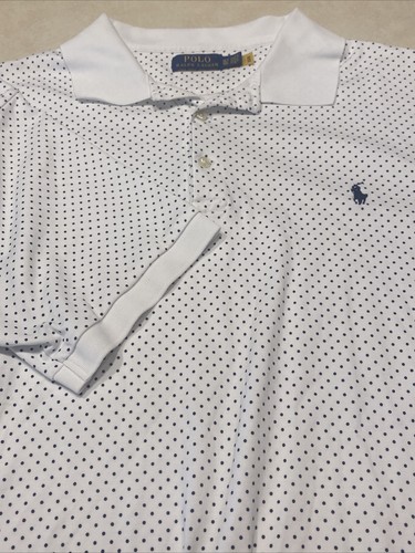 Polo Ralph Lauren Herren Hemd XLT Weiß Polka Dots Kurzarm Classic Fit - Bild 9 von 13