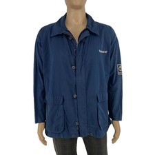 Timberland WEATHERGEAR Herren Marineblau 100% Baumwolle Jacke Mantel Größe M