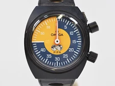 RARE OFFICIAL  1979  OMEGA x FIFA Referee's Stopwatch/Timer Ref 1184