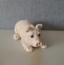 Pig Lying Down Figurine Stone Critters The Animal Collection Iowa 1991