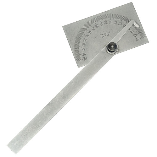 Starrett C183 Steel Protractor Rectangular Head USA