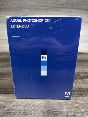 Adobe Photoshop CS4 Extended For Windows Retail Version 2 Disc Brand New Sealed