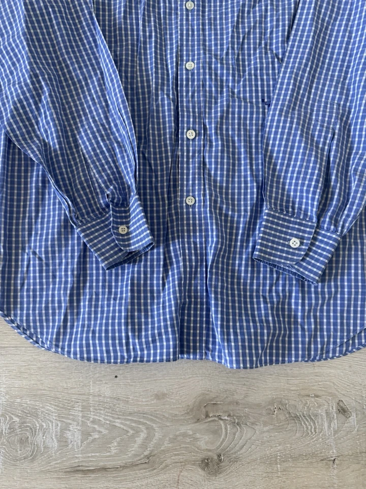 Botón a cuadros azul Ascot Chang hecho a medida ver medidas Foto 4 de 4