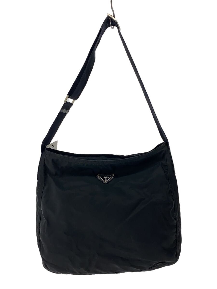 RARE PRADA B6676F Black Shoulder Bag with Storage Scent