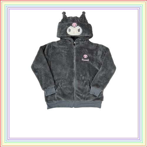 Sanrio Zip-up Hoodie Kuromi ML Size Height: Approx. 154-162cm - Picture 1 of 3
