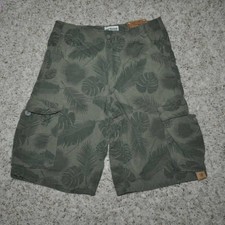 Boys Cargo Shorts Adjustable Waist 18 Green Leaf Knee Length Urban Pipeline