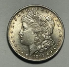 1891 S MORGAN DOLLAR AU-UNC / OBVERSE DIE BREAKS