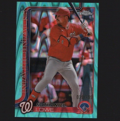 2025 Topps Chrome Aqua RayWave Refractor /199 Nathaniel Lowe #49