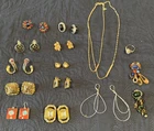 LOT OF Chipita + VINTAGE COSTUME JEWELRY 11 PAIRS Of Earrings, Necklace & Ring