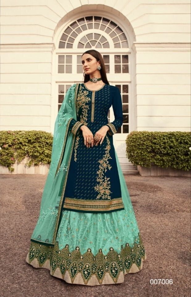 Unique Style Heavy Designer Party Wear Georgette Fabric Ethnic Gown For  Women's | eBay
