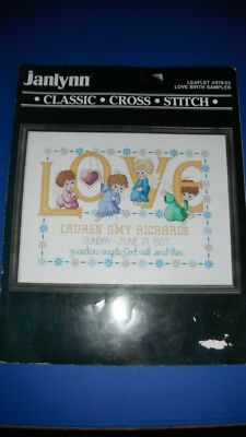 JANLYNN CROSS STITCH CHART / BOOKLET - LOVE BIRTH SAMPLER 978-03