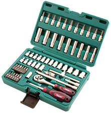 KAMASA TOOLS LAST FEW! SOCKET RATCHET TOOL SET 58 PIECE 1/4 DRIVE - NEW -