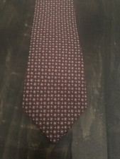Vintage Sears The Mens Store Red Geometric Polyester Necktie Tie 56L