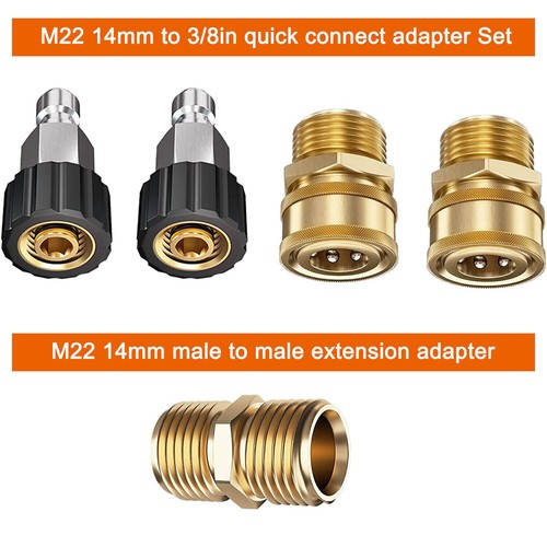 Manguera de extensión para lavadora de alta presión 20/25/50/100 pies 5800 PSI M22 manguera de extensión para lavadora eléctrica - Imagen 13 de 29