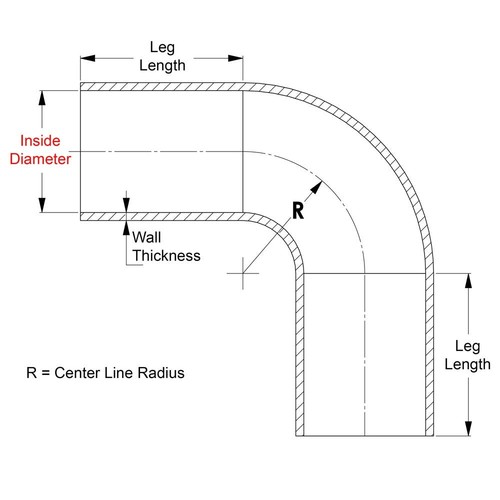 HPS 5/8" ID 90 Degree 4-ply Silicone Elbow Coupler Hose 5" and 60" Length Black - Picture 2 of 2