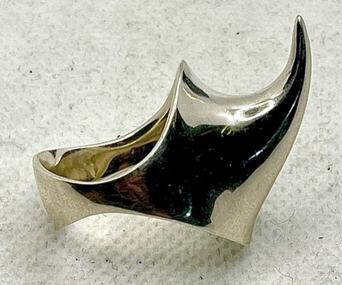 Anillo Garra Años 80 23G RICHARD ERKER PLATA ESTERLINA Starlingear Talla US 8.5 - Imagen 5 de 12