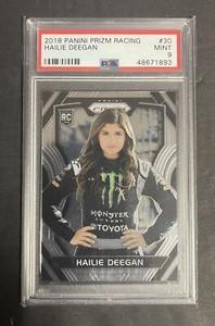 Hailie Deegan 2018 Panini Prizm Racing Rookie RC #30 PSA 9
