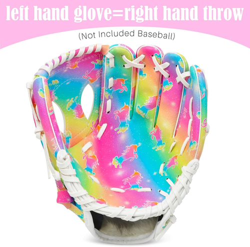 Kids Baseball Glove, Softball Gloves, Kids Girls Toddlers Baseball Softball Mitt - Picture 3 of 12