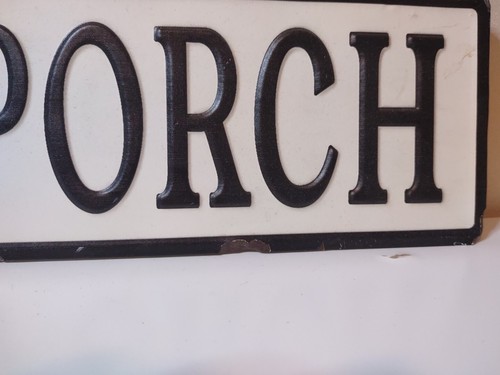 Welcome To Our Porch Hanging Metal Sign Home Decor Black And White - Picture 4 of 5