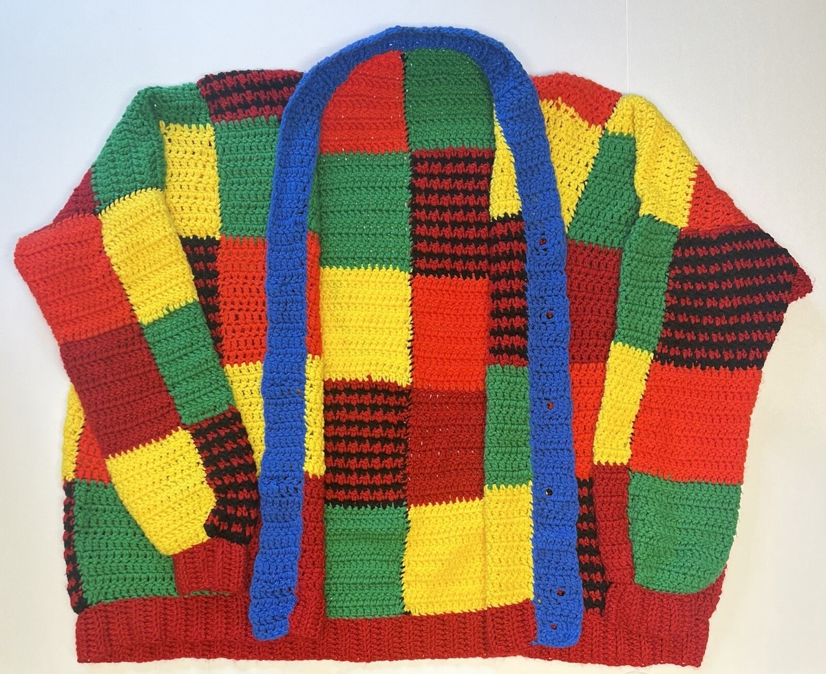 Hand Knit Patchwork Cardigan Inspired By J W Anderson Harry