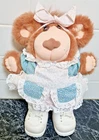 Cabbage Patch Kids Furskins Persimmon Teddy Bear Plush Full Outfit Coleco 1985
