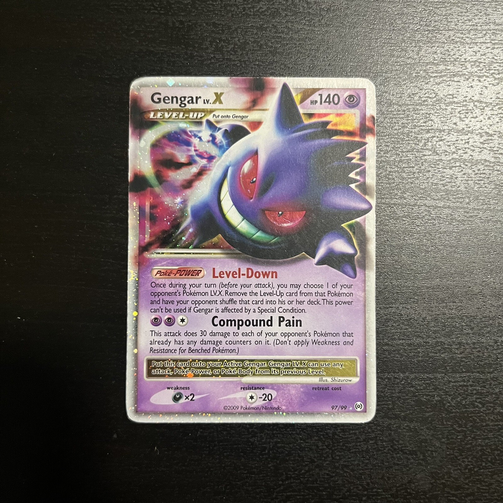Pokemon Gengar LV.X Holo Rare Arceus Set 97/99 Trading Card
