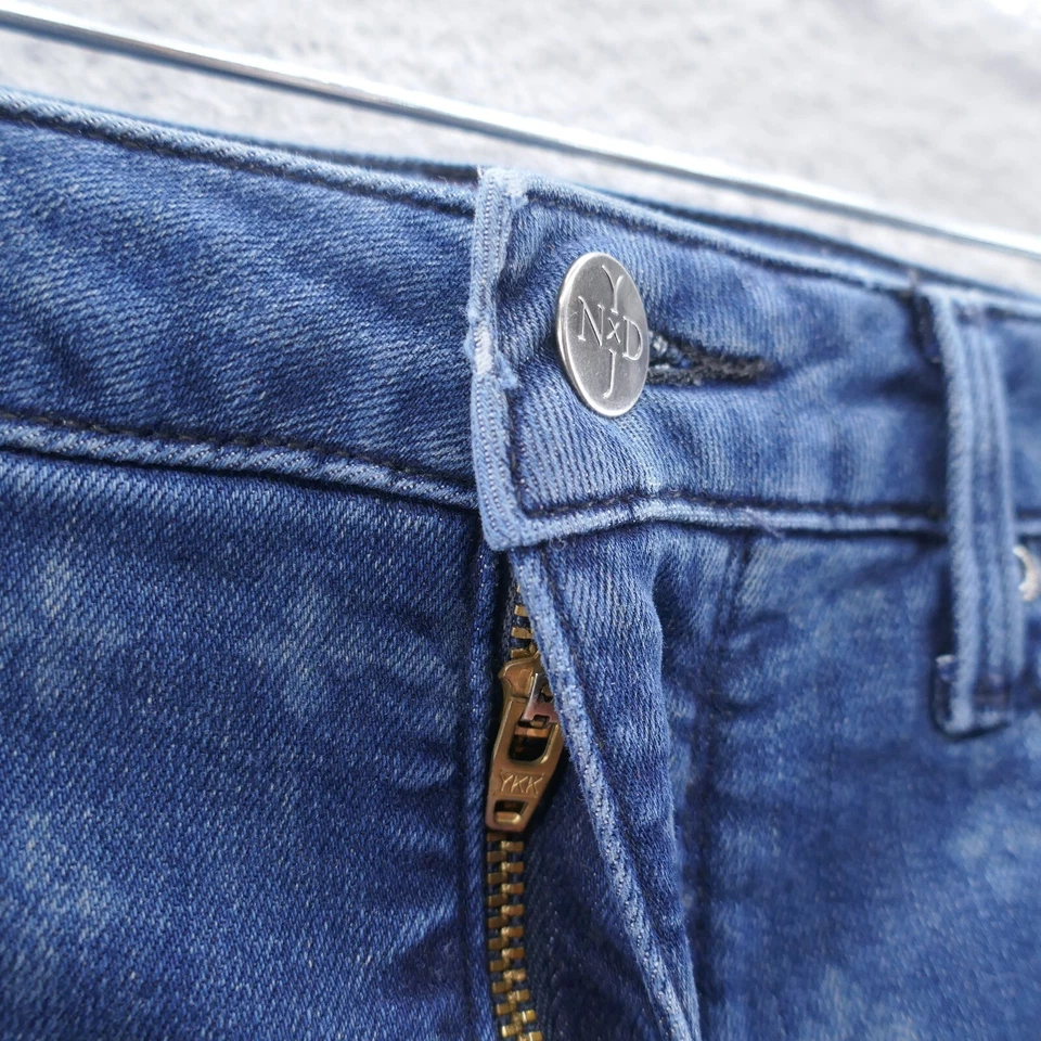 Not Your Daughters Womens Ami Skinny Jean 6 Blue Cross Print Medium Wash Stretch - Image 4 of 4