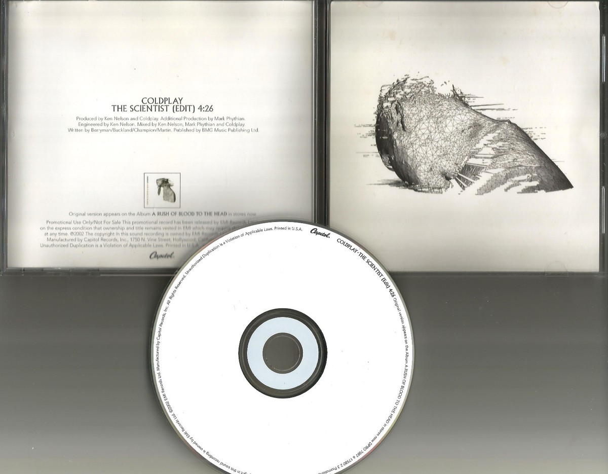 COLDPLAY The Scientist w/ RARE EDIT 2002 USA PROMO Radio DJ