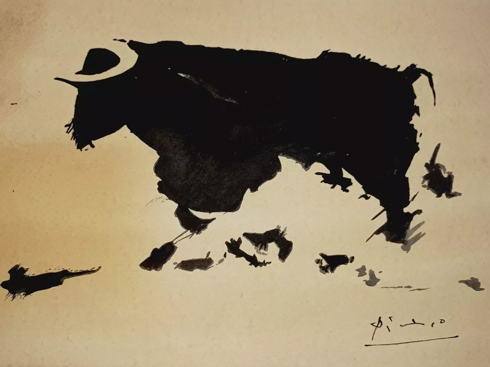 Pablo Picasso COA Art Drawing Painting Vintage Handmade Signed Original Paper