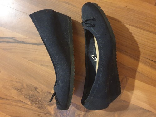 Ballerinas, schwarz, Keilabsatz Gr. 39/38, neu, canda