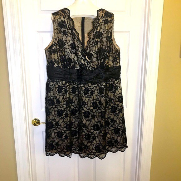 Jessica London Illusion Lace Sleeveless Dress