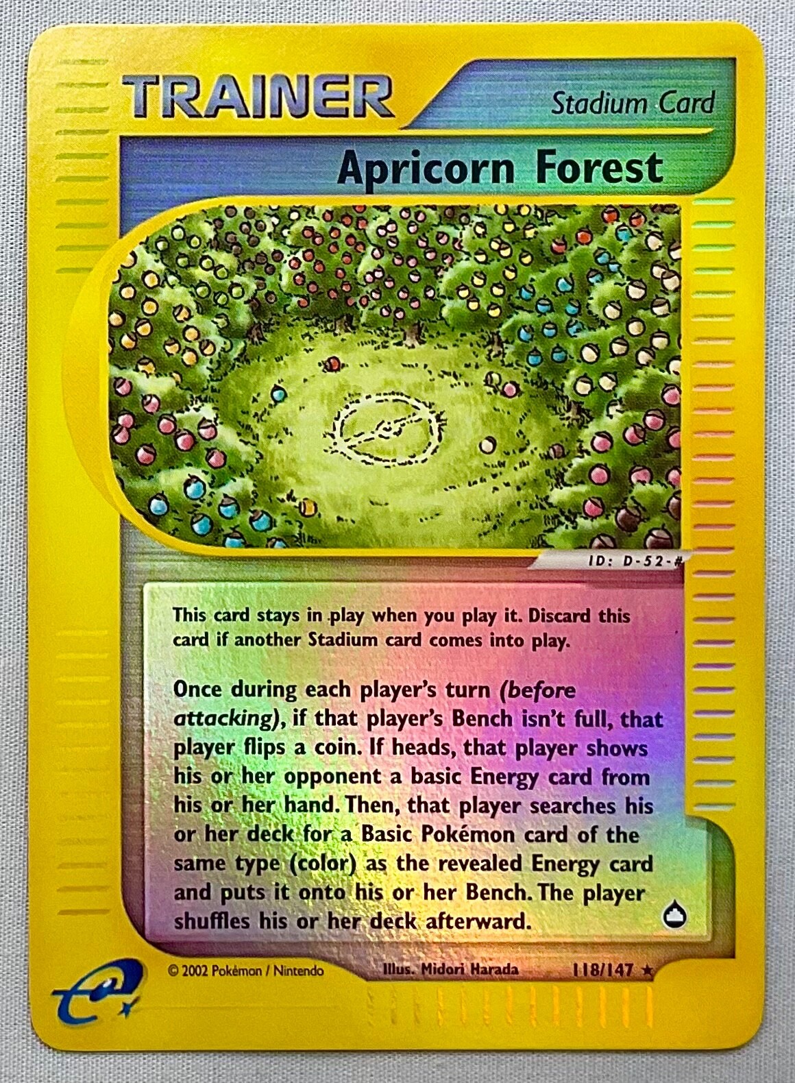 Pokémon Apricorn Forest #118/147 Reverse Holo Trainer - 2002 Aquapolis - NM