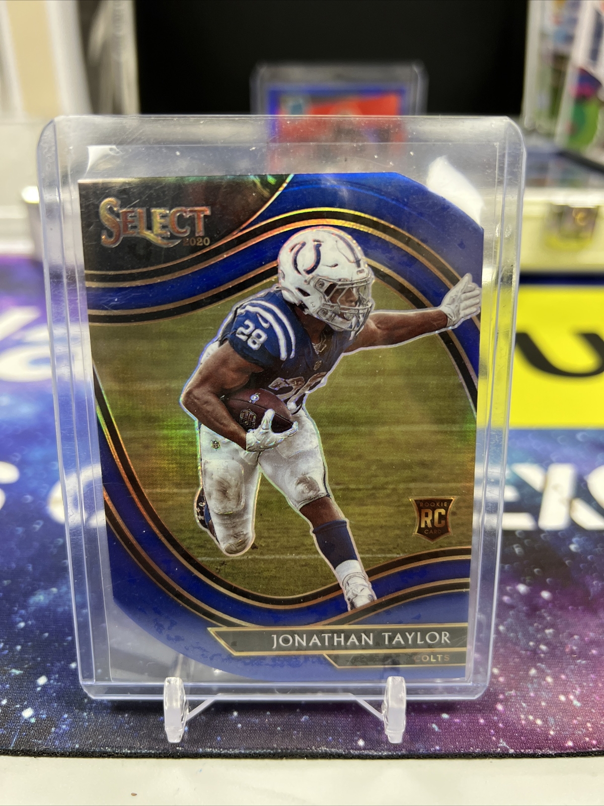 2020 Panini Select Jonathan Taylor Field Level Blue Prizm Die Cut #353