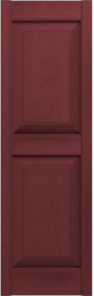Volets Vinyle Ekena Millwork Wineberry – 12x55 Pouces – Surélevés, 2 Lumières
