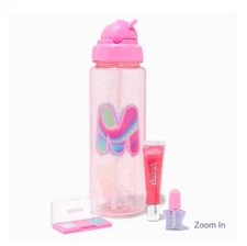 Claire’s Initial M Water Bottle Makeup Set Birthday Christmas Valentine’s Day