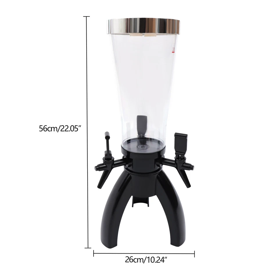 Dispensador Torre Cerveza 3L, Dispensador Esférico de Bebidas Torre de Bebidas con 3 Grifos Foto 2 de 4