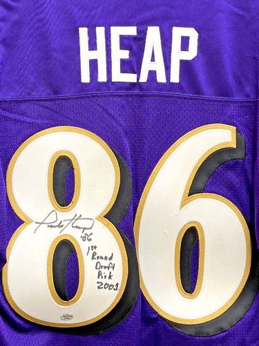 Autographed Jersey Todd Heap "First Draft Pick 2001" Baltimore Ravens XL. - Picture 4 of 9