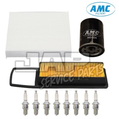 SERVICE KIT fits 01-04 HONDA JAZZ 1.2/1.4 Oil/Air/Cabin Filter   8 Spark Plugs
