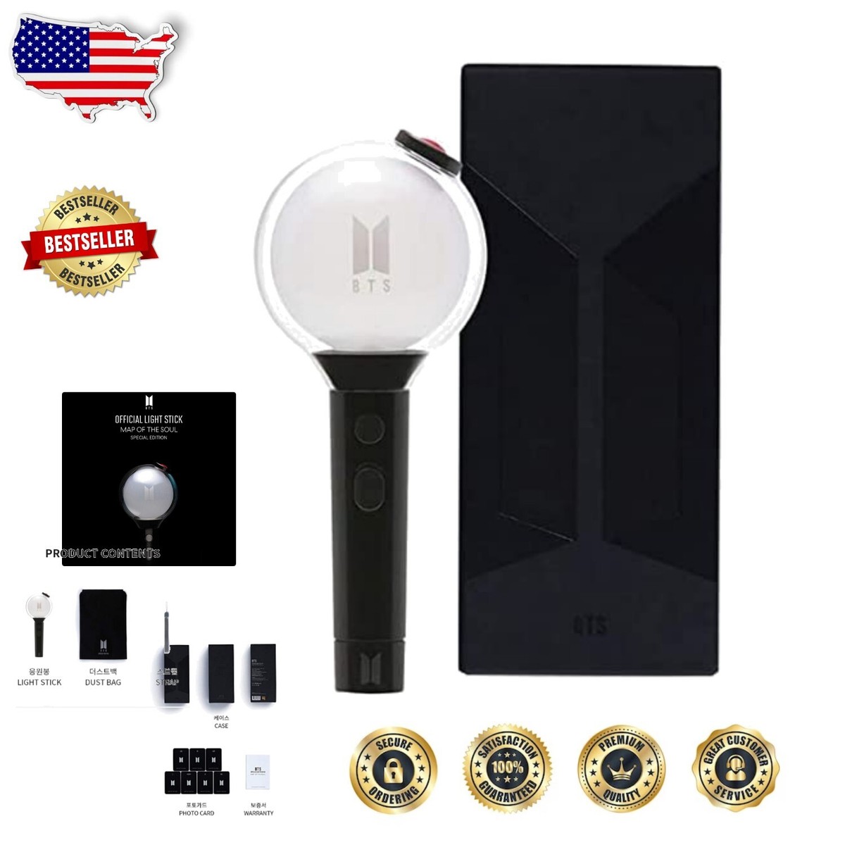 Limited Edition HYBE BTS Light Stick SE - Includes MAP of